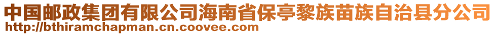 中國郵政集團(tuán)有限公司海南省保亭黎族苗族自治縣分公司