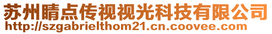 蘇州睛點傳視視光科技有限公司