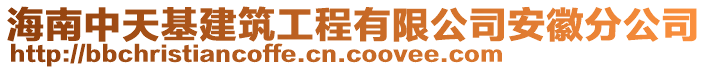 海南中天基建筑工程有限公司安徽分公司