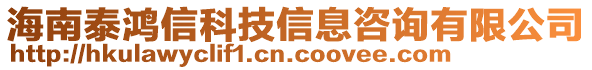 海南泰鴻信科技信息咨詢有限公司