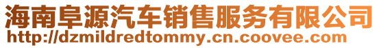 海南阜源汽車銷售服務有限公司