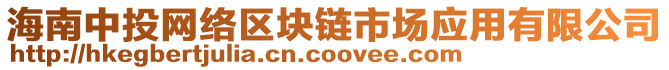 海南中投網(wǎng)絡(luò)區(qū)塊鏈?zhǔn)袌鰬?yīng)用有限公司