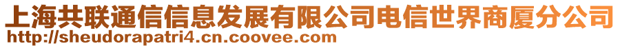 上海共聯(lián)通信信息發(fā)展有限公司電信世界商廈分公司