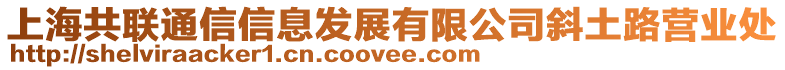 上海共聯(lián)通信信息發(fā)展有限公司斜土路營業(yè)處