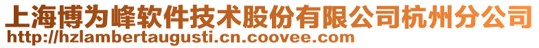上海博為峰軟件技術股份有限公司杭州分公司