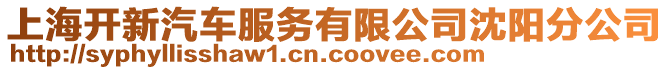上海開新汽車服務(wù)有限公司沈陽分公司