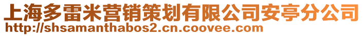 上海多雷米營銷策劃有限公司安亭分公司