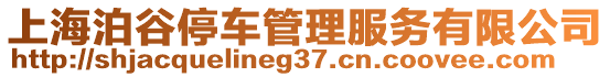 上海泊谷停車管理服務有限公司