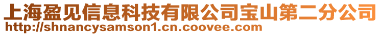 上海盈見信息科技有限公司寶山第二分公司