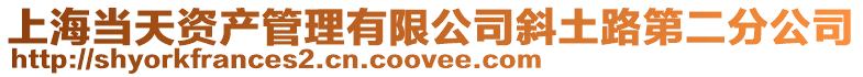 上海當天資產管理有限公司斜土路第二分公司