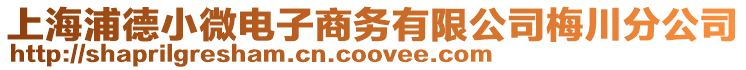 上海浦德小微電子商務有限公司梅川分公司