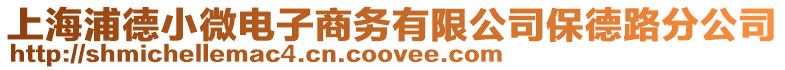 上海浦德小微電子商務(wù)有限公司保德路分公司