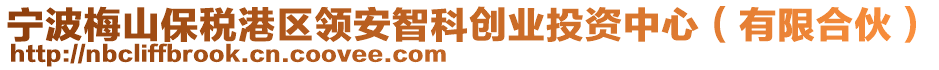 宁波梅山保税港区领安智科创业投资中心（有限合伙）