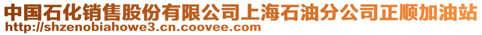 中國(guó)石化銷售股份有限公司上海石油分公司正順加油站