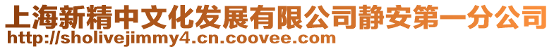 上海新精中文化發展有限公司靜安第一分公司