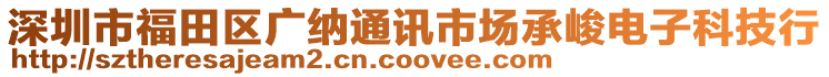深圳市福田區(qū)廣納通訊市場承峻電子科技行