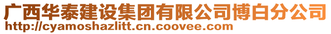廣西華泰建設集團有限公司博白分公司