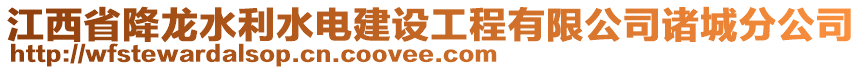 江西省降龍水利水電建設工程有限公司諸城分公司