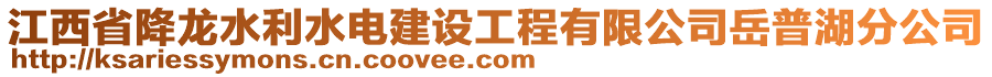 江西省降龍水利水電建設(shè)工程有限公司岳普湖分公司