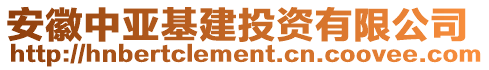 安徽中亞基建投資有限公司