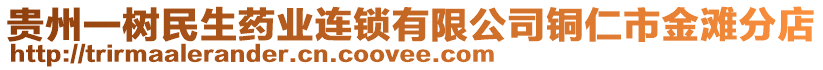 貴州一樹民生藥業連鎖有限公司銅仁市金灘分店