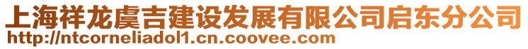 上海祥龍虞吉建設發展有限公司啟東分公司