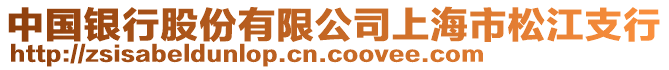 中國銀行股份有限公司上海市松江支行