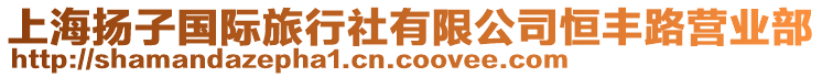 上海揚子國際旅行社有限公司恒豐路營業部