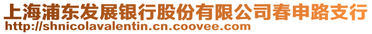 上海浦東發展銀行股份有限公司春申路支行