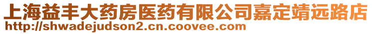 上海益豐大藥房醫(yī)藥有限公司嘉定靖遠路店
