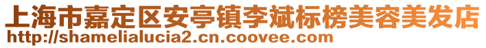 上海市嘉定區(qū)安亭鎮(zhèn)李斌標(biāo)榜美容美發(fā)店