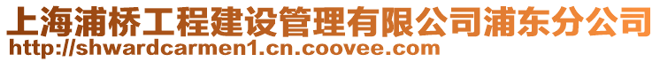 上海浦橋工程建設(shè)管理有限公司浦東分公司