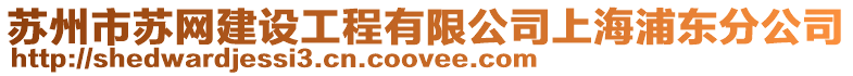 蘇州市蘇網(wǎng)建設(shè)工程有限公司上海浦東分公司