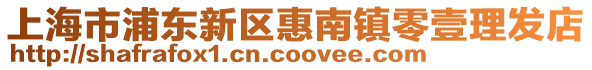 上海市浦東新區(qū)惠南鎮(zhèn)零壹理發(fā)店