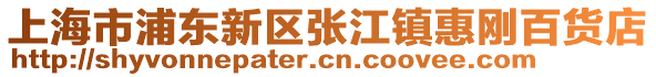 上海市浦東新區張江鎮惠剛百貨店
