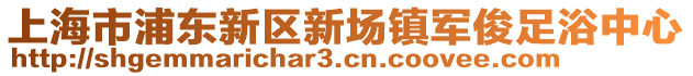 上海市浦東新區(qū)新場(chǎng)鎮(zhèn)軍俊足浴中心