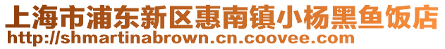 上海市浦東新區惠南鎮小楊黑魚飯店