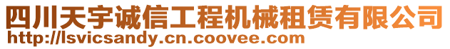 四川天宇誠信工程機械租賃有限公司