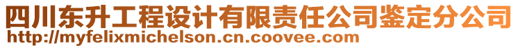 四川東升工程設(shè)計(jì)有限責(zé)任公司鑒定分公司