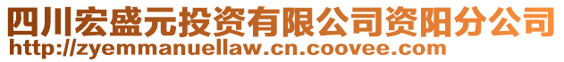 四川宏盛元投資有限公司資陽(yáng)分公司