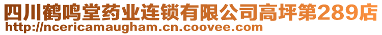 四川鶴鳴堂藥業(yè)連鎖有限公司高坪第289店