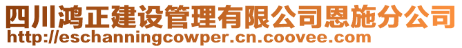 四川鴻正建設(shè)管理有限公司恩施分公司