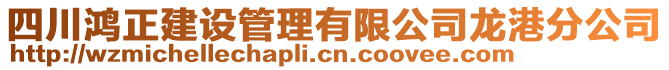 四川鴻正建設(shè)管理有限公司龍港分公司