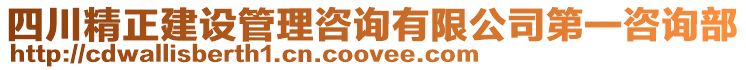 四川精正建設(shè)管理咨詢有限公司第一咨詢部