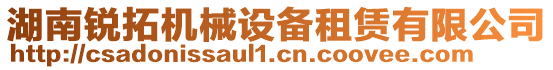 湖南銳拓機械設備租賃有限公司