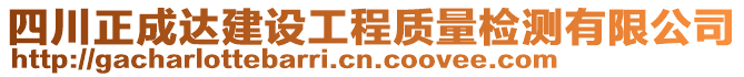 四川正成達(dá)建設(shè)工程質(zhì)量檢測有限公司