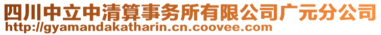 四川中立中清算事務(wù)所有限公司廣元分公司