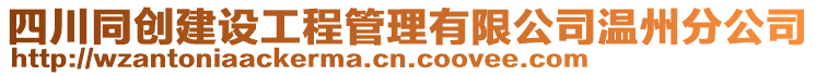 四川同創(chuàng)建設(shè)工程管理有限公司溫州分公司