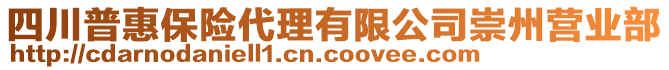 四川普惠保險(xiǎn)代理有限公司崇州營業(yè)部