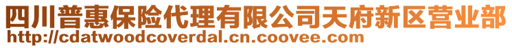 四川普惠保險代理有限公司天府新區(qū)營業(yè)部